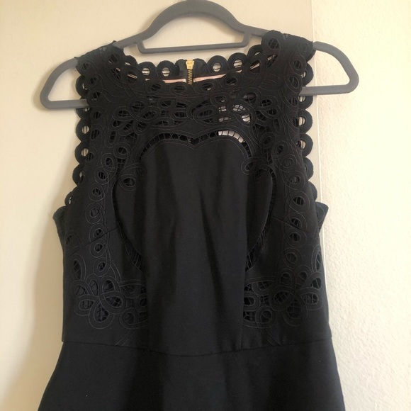 Ted Baker Verony Embroidered Skater Dress in Black - Picture 15 of 16